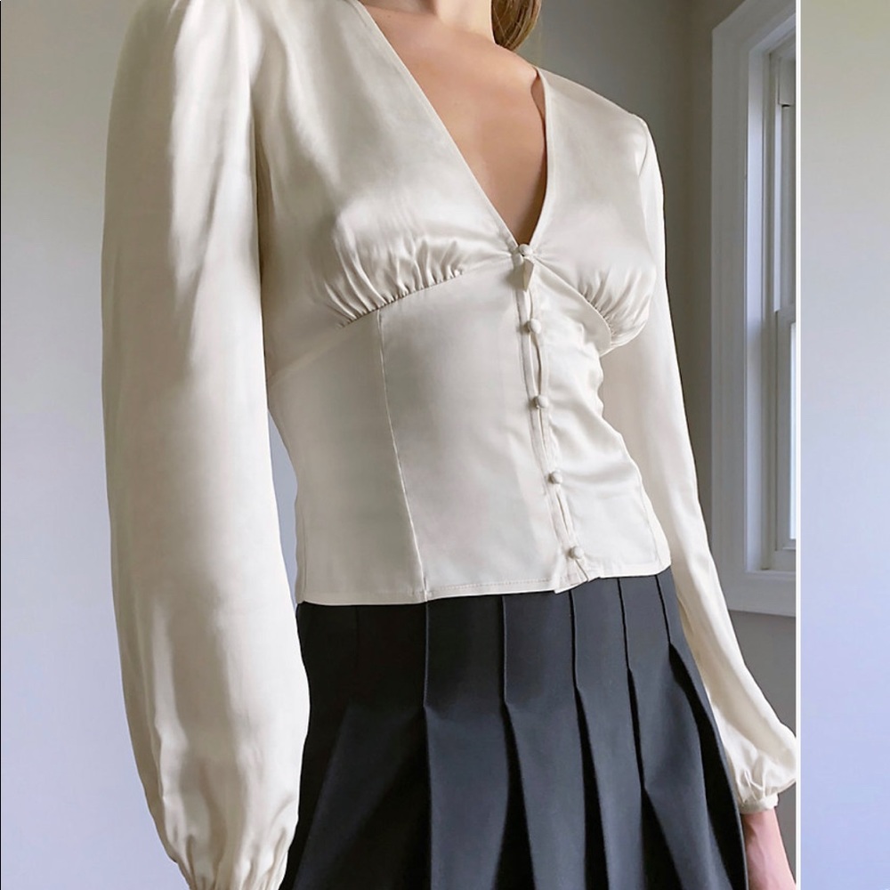 Aritizia orange Tatiana Blouse
